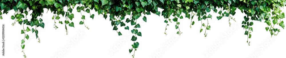 lush arrangement of green foliage cascading down against a plain white background. creating a fresh and vibrant aesthetic this composition emphasizes the beauty of nature and can be used for various d lush arrangement of green foliage cascading down against a plain white background. creating a fresh and vibrant aesthetic this composition emphasizes the beauty of nature and can be used for various d