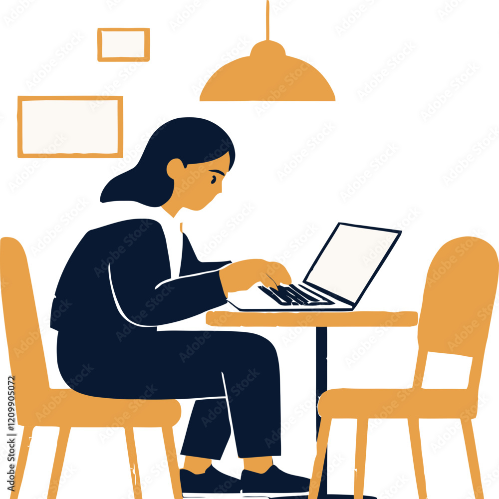 cartoon person working on laptop cartoon person working on laptop