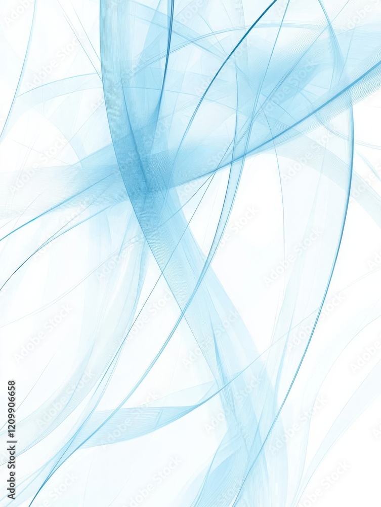 Fototapeta premium Abstract blue waves create a serene and calming visual effect.
