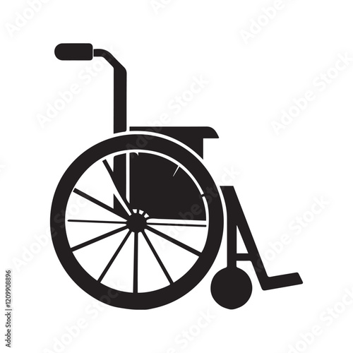 Wheelchair icon silhouette vector illustration Hospital and medical health care