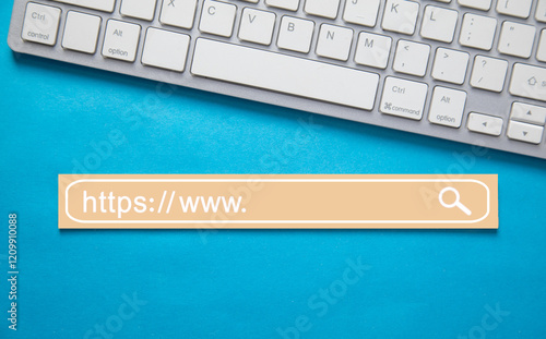 Photography Https address. Internet search concept