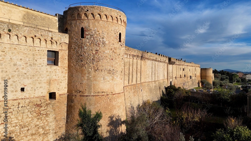 Magliano in Toscana, Italia. Il muro fortificato che circonda la città.
Vista aerea della Cinta Senese di Magliano in Toscana, meta turistica della Maremma. Magliano in Toscana, Italia. Il muro fortificato che circonda la città.
Vista aerea della Cinta Senese di Magliano in Toscana, meta turistica della Maremma.