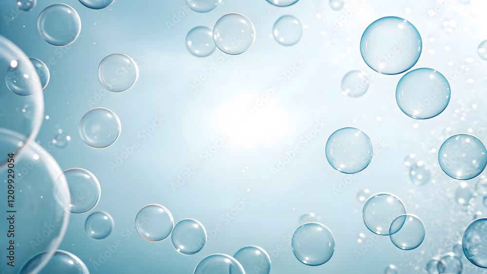 bubbles floating on a blue background bubbles floating on a blue background