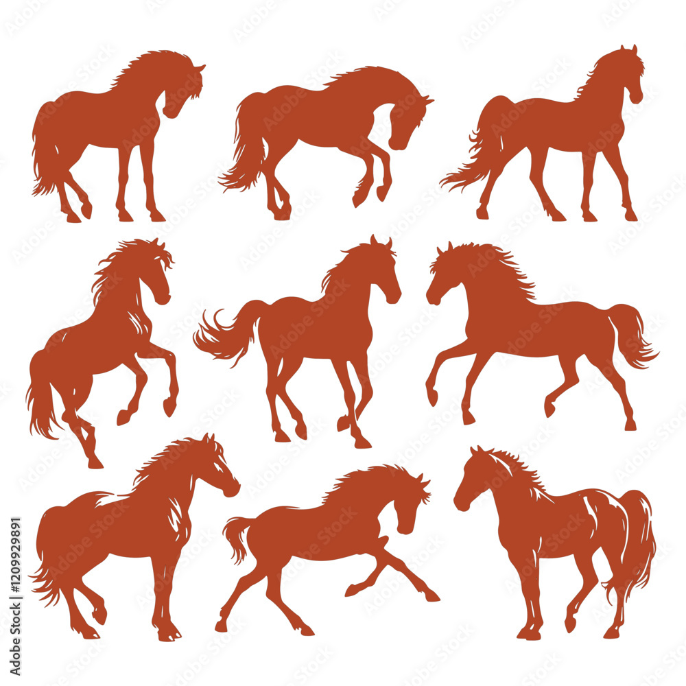 Obraz premium Horse vector design on a set with white background