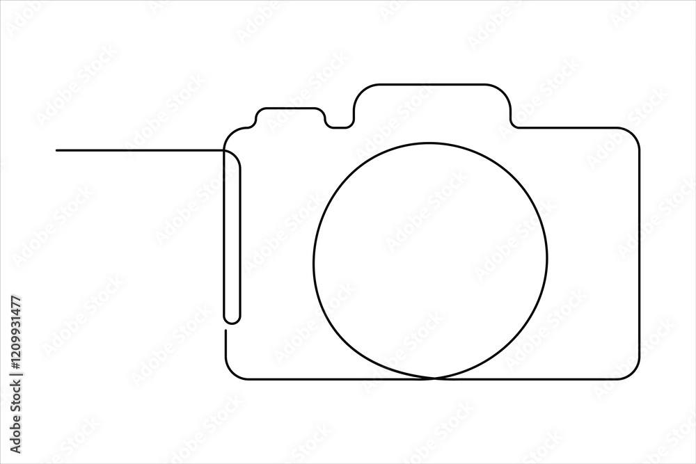 Camera one continuous line drawing of design vector illustration
Camera one continuous line drawing of design vector illustration
