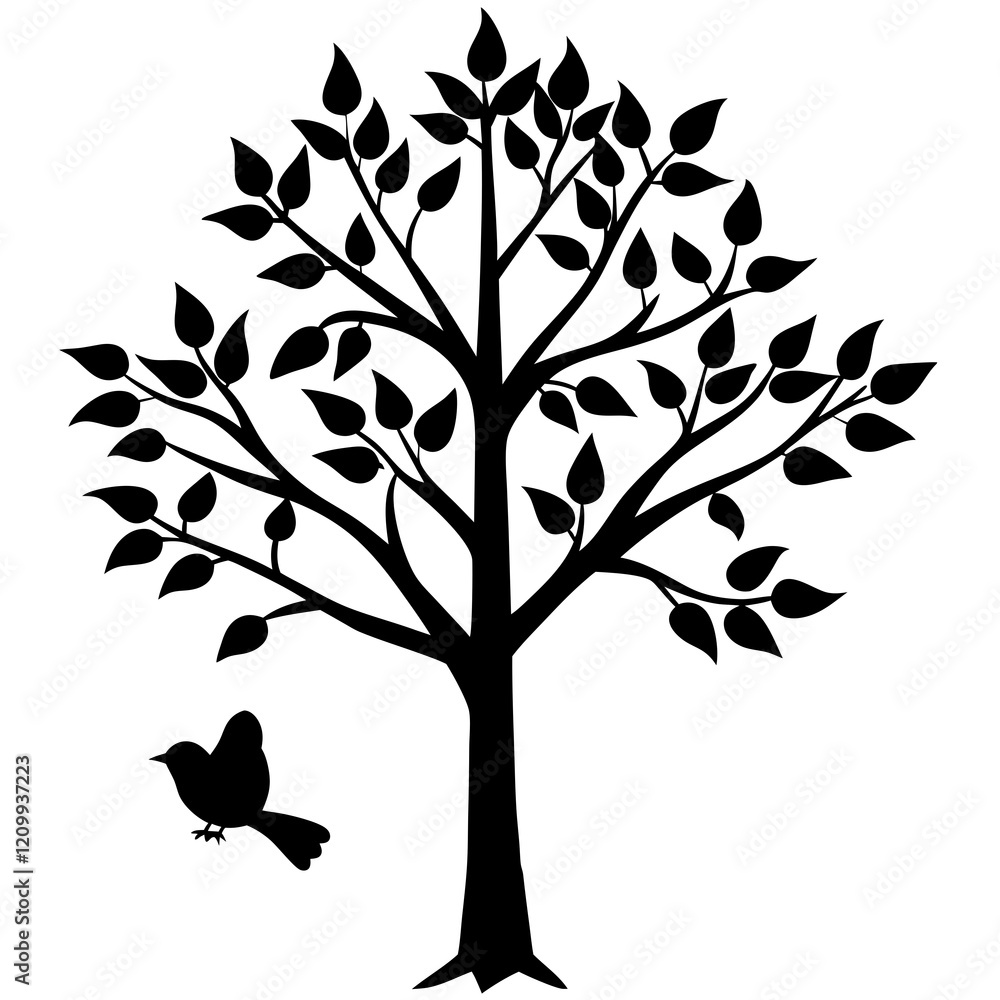 Obraz premium vector tree silhouette