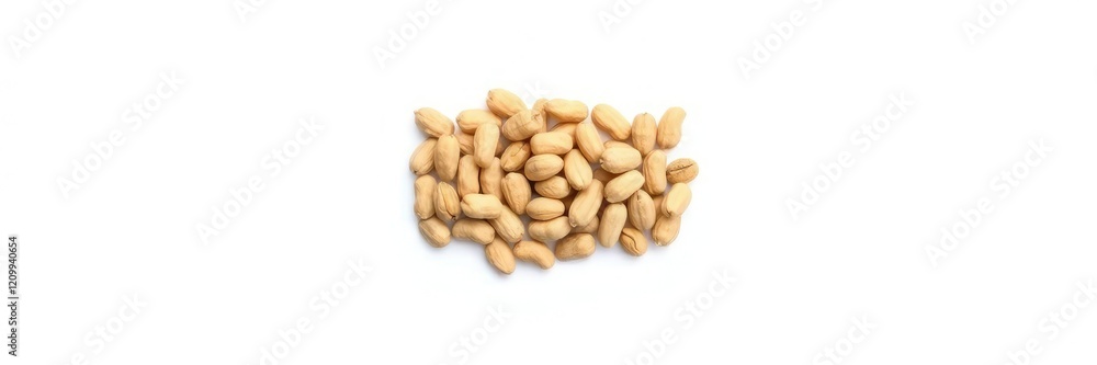 A neat and organized stack of roasted peanuts in a rectangular shape on a white surface, nuts, stacked format A neat and organized stack of roasted peanuts in a rectangular shape on a white surface, nuts, stacked format