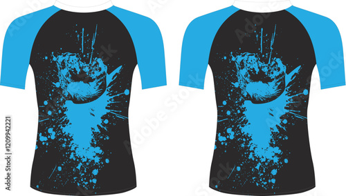Compression Rash Guard Template Mock up