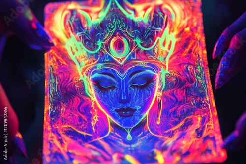 Neon Goddess Art photo