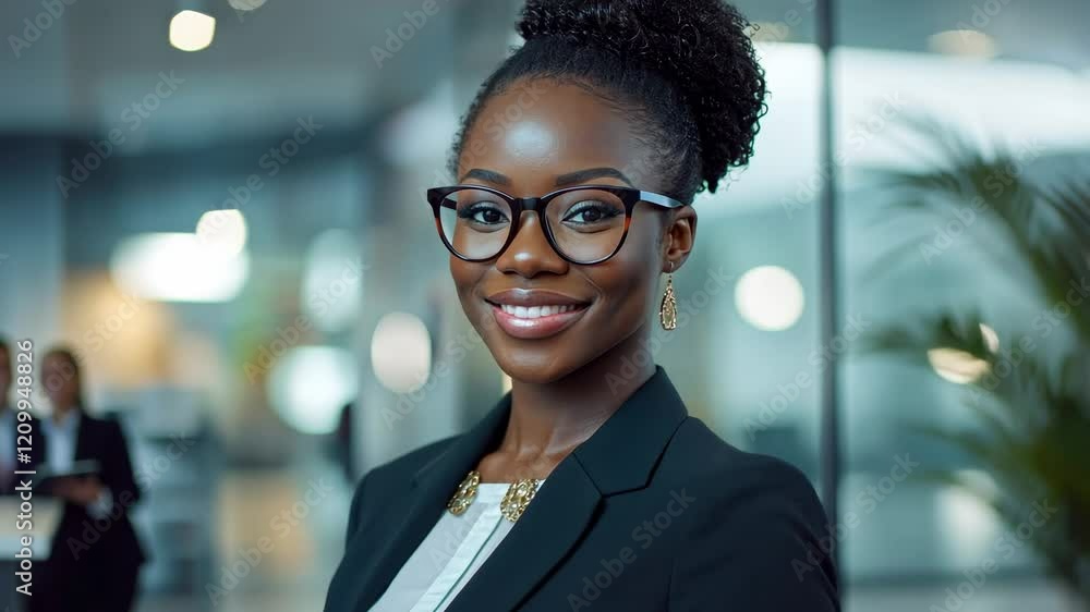 The Confident Businesswoman with Tablet The Confident Businesswoman with Tablet