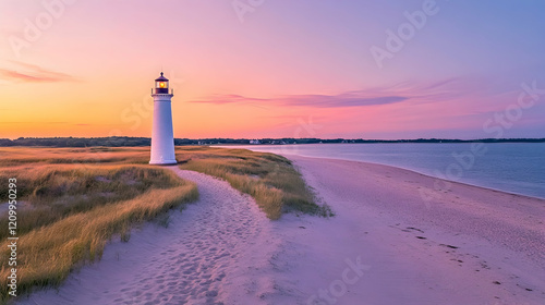 East Chop Lighthouse on Martha's Vineyard island