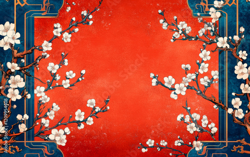 Traditional artistic background of China elements.
