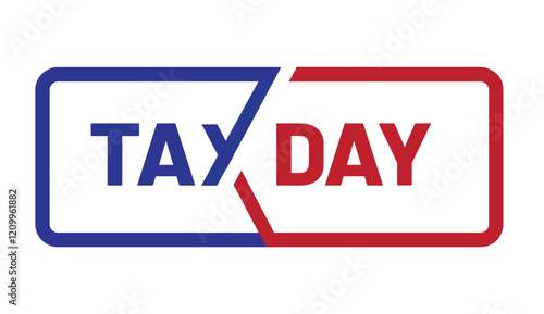 tax day design,  vector art and illustration with white background