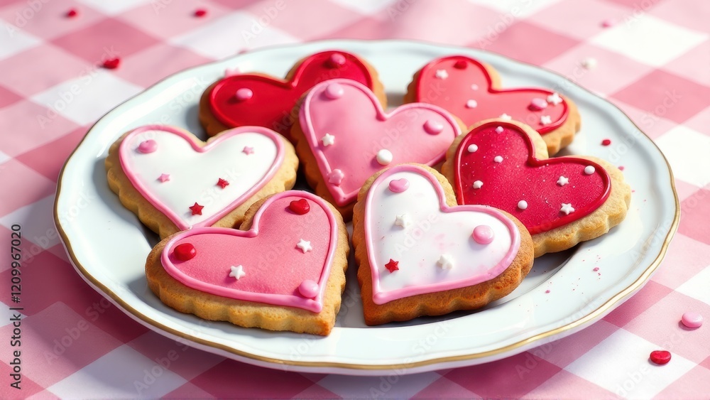 Delicious Heart-Shaped Cookies for Valentine's Day Delicious Heart-Shaped Cookies for Valentine's Day