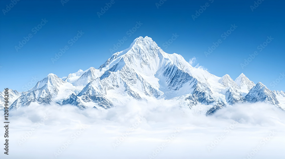 Mountain peaks covered with snow in the Swiss Alps Mountain peaks covered with snow in the Swiss Alps