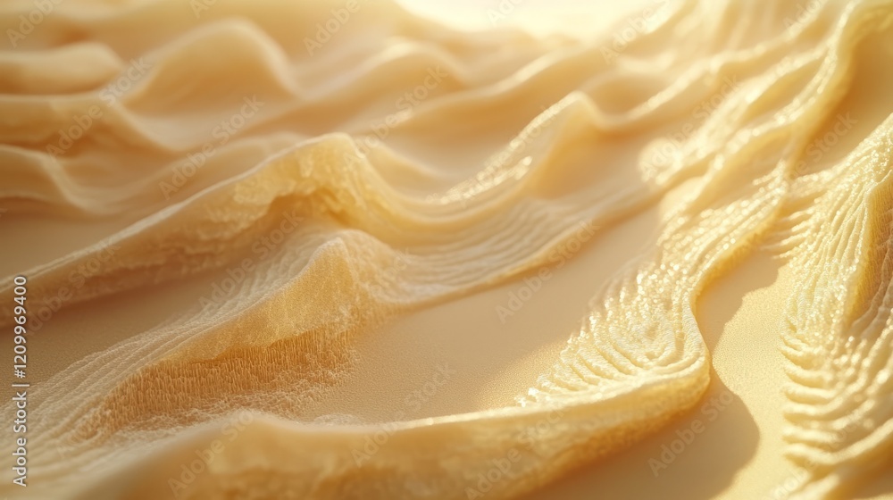 Close-up of golden sand dunes with wind-sculpted patterns, soft shadows, warm and tranquil, highly detailed, peaceful and expansive desert scene Close-up of golden sand dunes with wind-sculpted patterns, soft shadows, warm and tranquil, highly detailed, peaceful and expansive desert scene