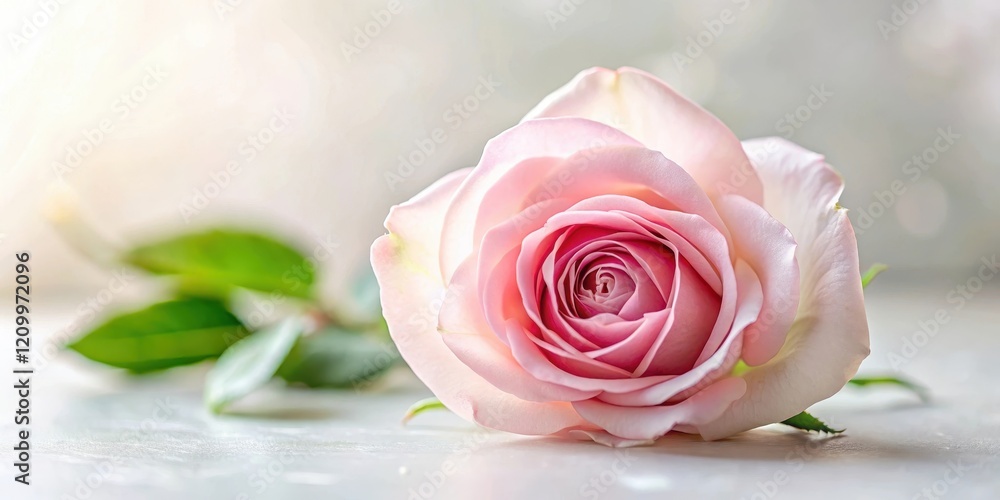 A delicate pink rose blossom isolated on a white background, with soft focus and subtle lighting effects, highlighting its intricate details and gentle petals , detail, flowers A delicate pink rose blossom isolated on a white background, with soft focus and subtle lighting effects, highlighting its intricate details and gentle petals , detail, flowers