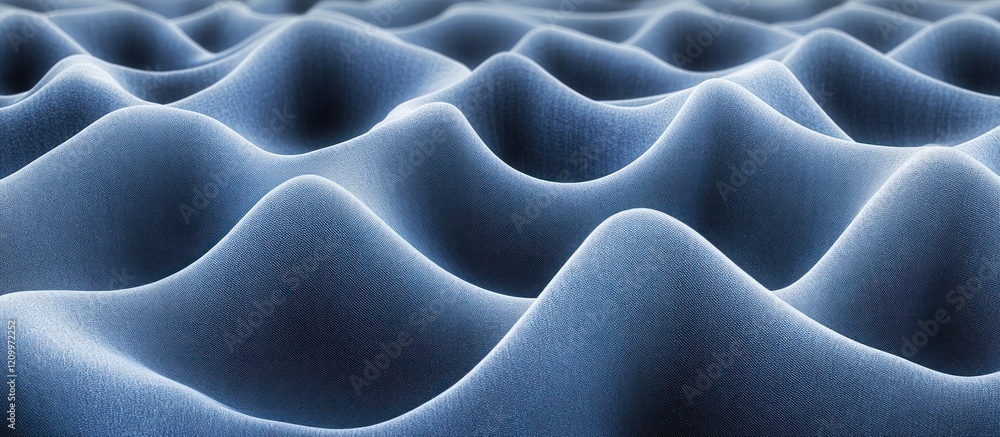 Obraz premium Blue undulating surface texture; abstract background, design element