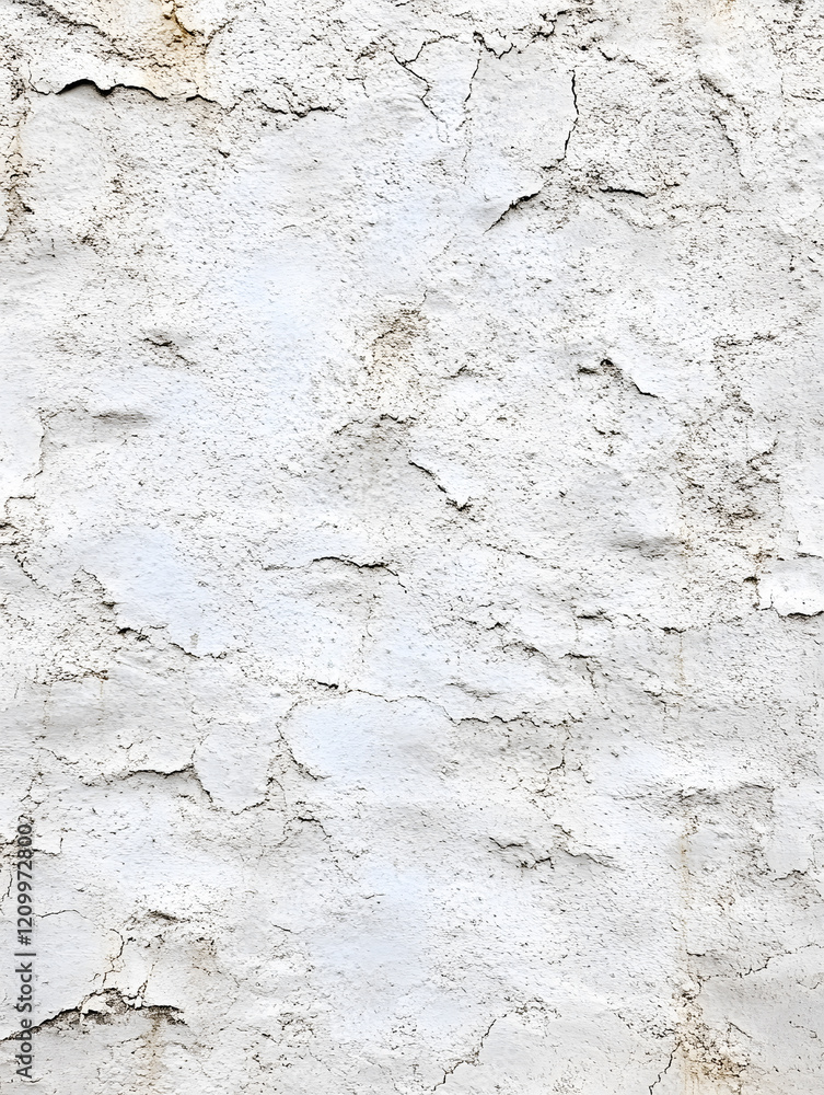 Textured White Wall with Cracks and Weathered Surface for Background Use : Generative AI Textured White Wall with Cracks and Weathered Surface for Background Use : Generative AI