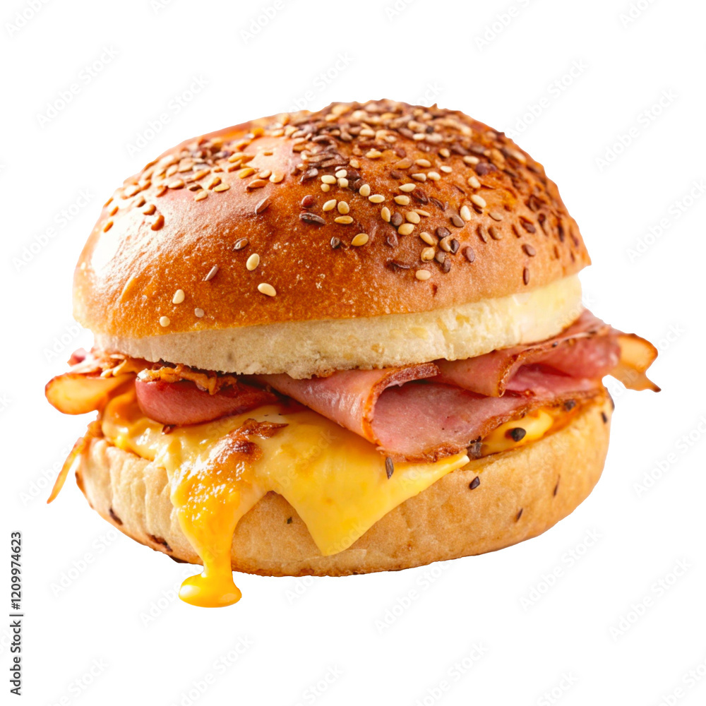 Juicy Bacon Cheeseburger with Melted Cheddar Cheese and Crispy Bacon Juicy Bacon Cheeseburger with Melted Cheddar Cheese and Crispy Bacon