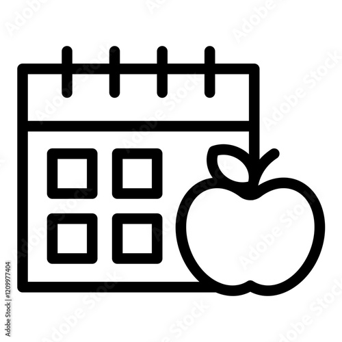 Diet plan icon. Vector line icon