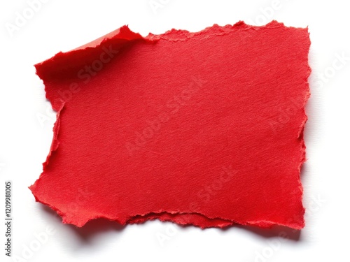 Wallpaper Mural AI-created red torn paper, isolated background, room for text. Torontodigital.ca