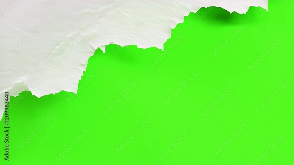 creative torn paper transition animation with realistic ripped edges set against a green screen for easy integration into motion design projects creative torn paper transition animation with realistic ripped edges set against a green screen for easy integration into motion design projects