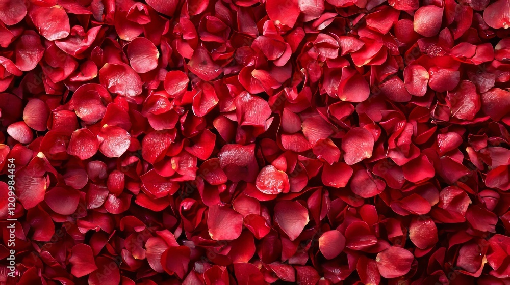 Close-up of red rose petals scattered on a white background, bright and vibrant, highly detailed, romantic and inviting, soft and elegant, calm and beautiful atmosphere Close-up of red rose petals scattered on a white background, bright and vibrant, highly detailed, romantic and inviting, soft and elegant, calm and beautiful atmosphere