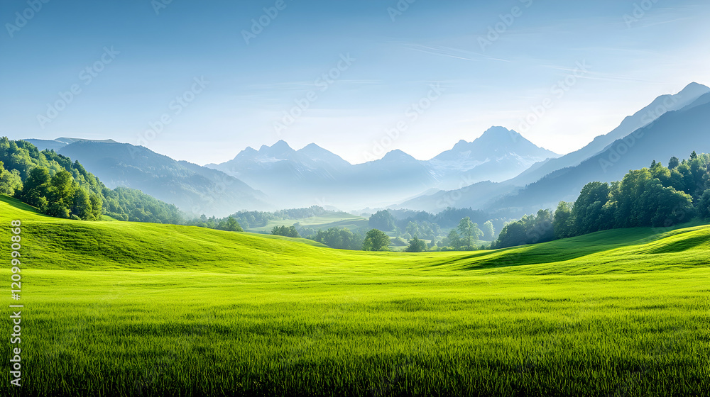 Fototapeta premium Schottisches Hochlandring mit ihrem Kalb auf der Wiese