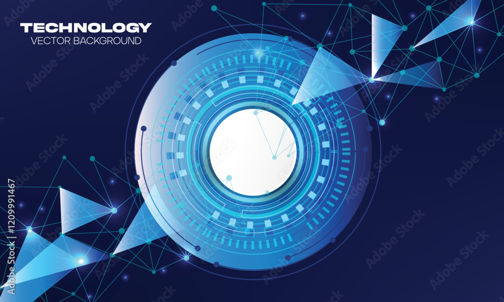 Obraz premium Technology background Hi-tech communication concept innovation abstract background