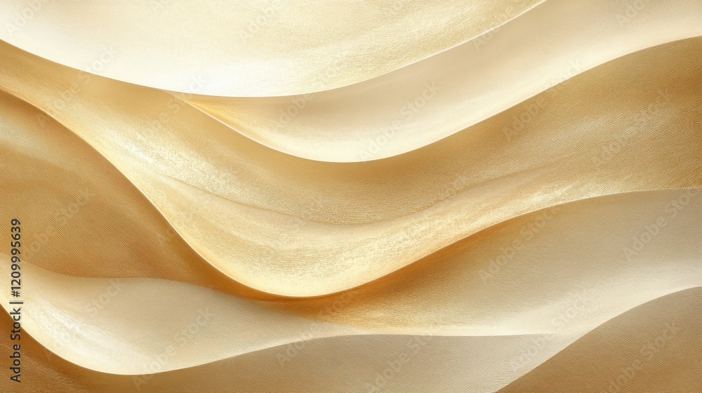 Obraz premium Abstract Golden Waves Textured Background
