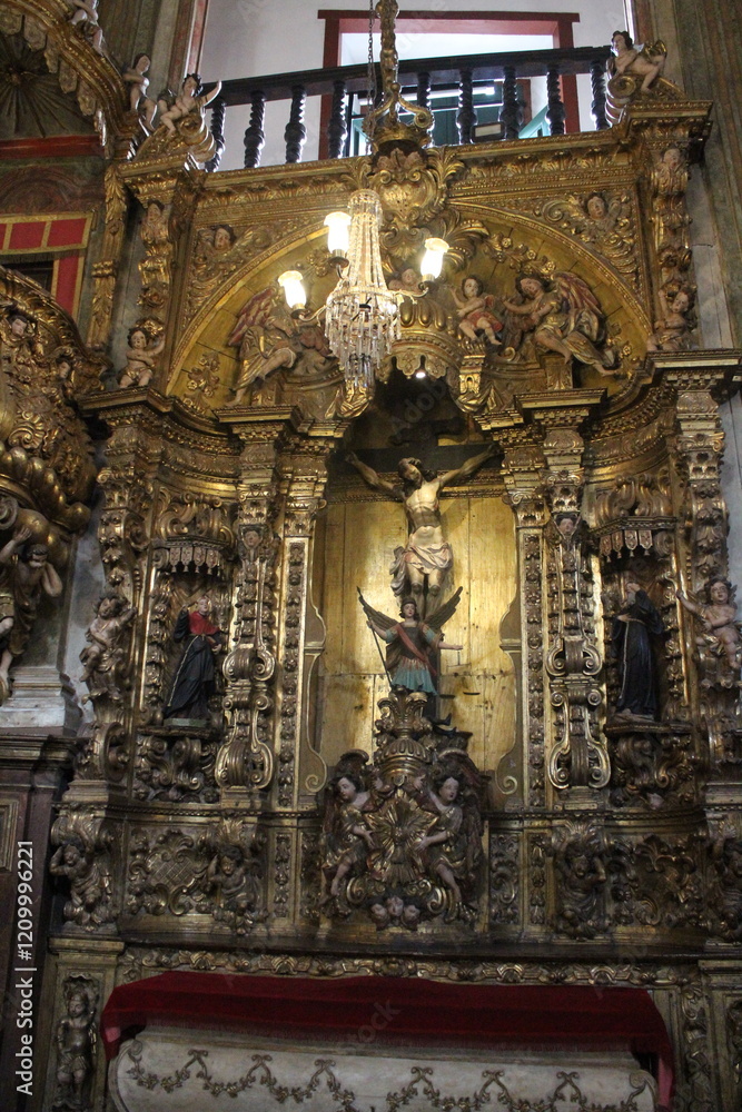 Details of the interior of the Basilica of Our Lady of Pilar - Ouro Preto, Minas Gerais, Brazil. Details of the interior of the Basilica of Our Lady of Pilar - Ouro Preto, Minas Gerais, Brazil.