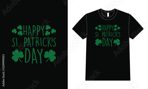 St. Patrick's day t-shirt design vector, Shamrock Typography Design.