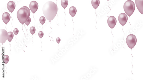 purple balloons fame concept design template holiday Happy Day, background Celebration Vector illustration.