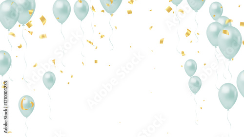 balloons fame concept design template holiday Happy Day, background Celebration Vector illustration.