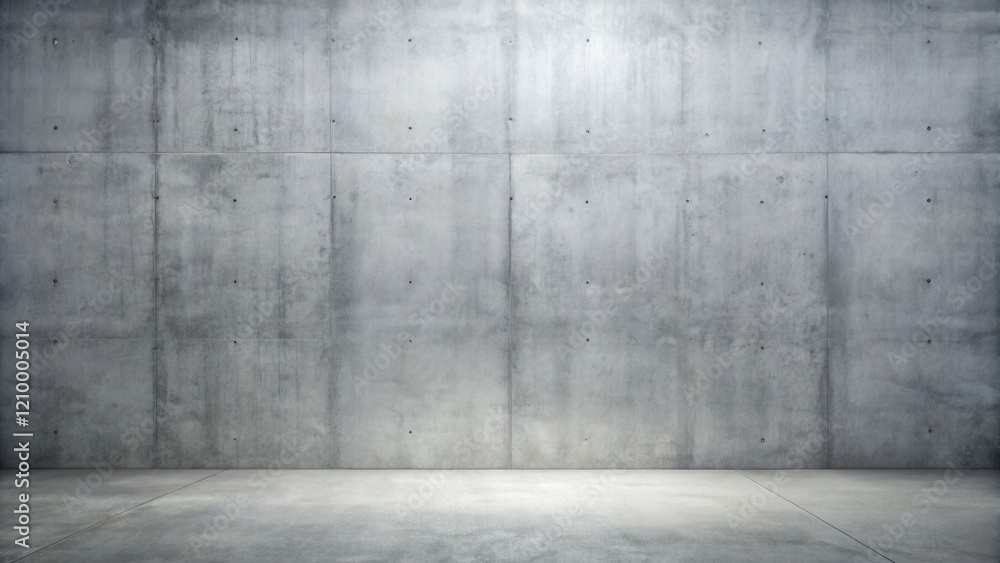Empty Industrial Concrete Room Setting with Smooth Floor Empty Industrial Concrete Room Setting with Smooth Floor