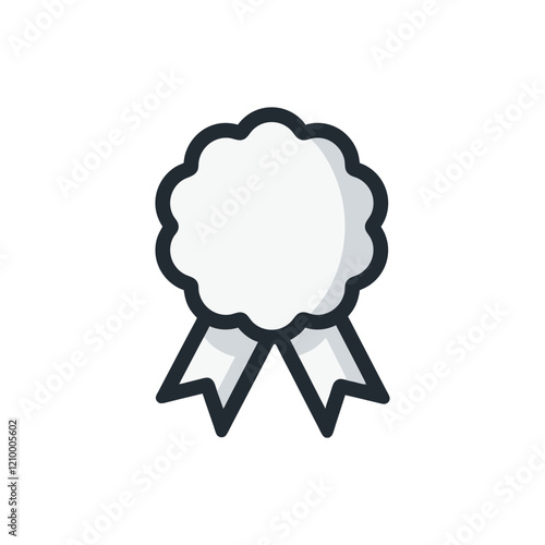 Award badge ribbon icon design achievement success