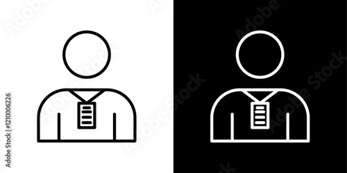 Tourist Guide icons set in thin black and white liner strokes