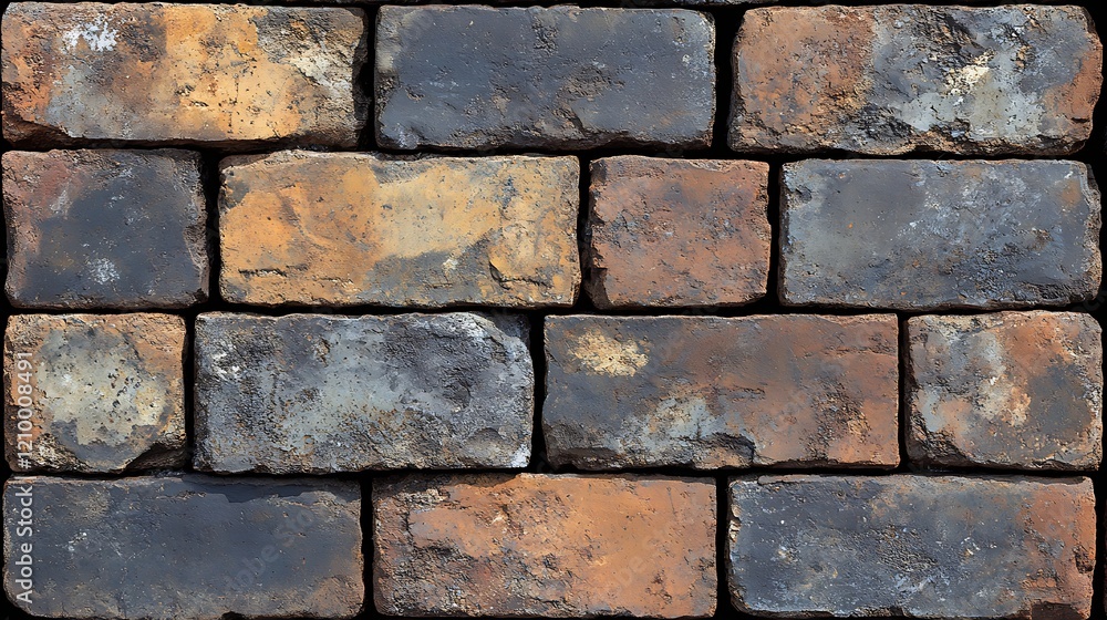 Reclaimed Brick Wall Texture: A detailed close-up shot reveals the rich textures and varied hues of a reclaimed brick wall. The bricks show signs of age and weathering. Reclaimed Brick Wall Texture: A detailed close-up shot reveals the rich textures and varied hues of a reclaimed brick wall. The bricks show signs of age and weathering.