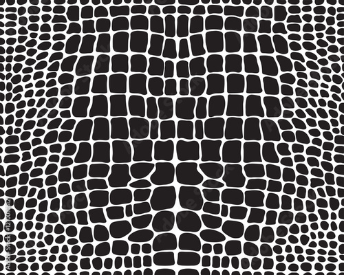 Seamless pattern of alligator skin on a white background	