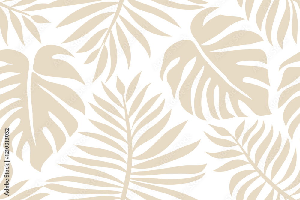 Fototapeta premium Tropical leaf background design, trendy minimalistic backdrop