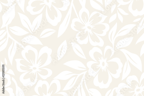 Bold floral backgrorund with contrasting colors on fabric background