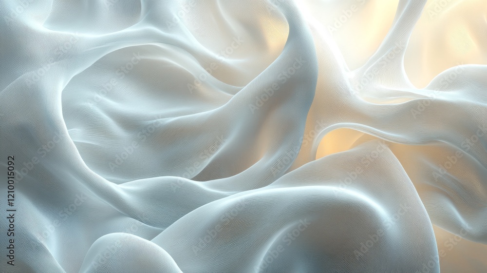 Fototapeta premium Elegant Draped Fabric Soft Light Texture