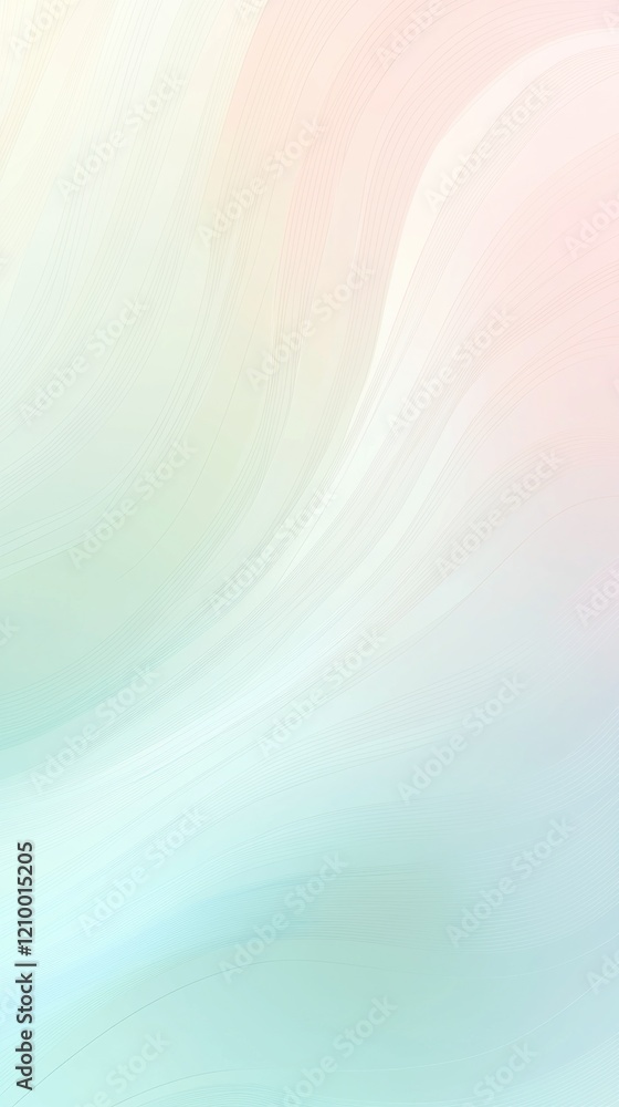 Fototapeta premium A minimalist abstract background featuring soft, gradient waves in calming pastel tones, evoking a sense of tranquility.