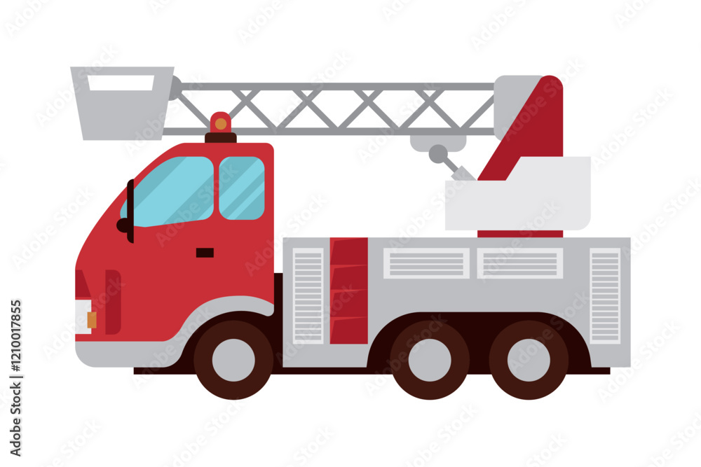 firefighter truck side view firefighter truck side view