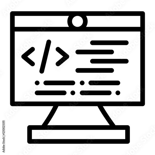 Vector Design Coding Icon Style