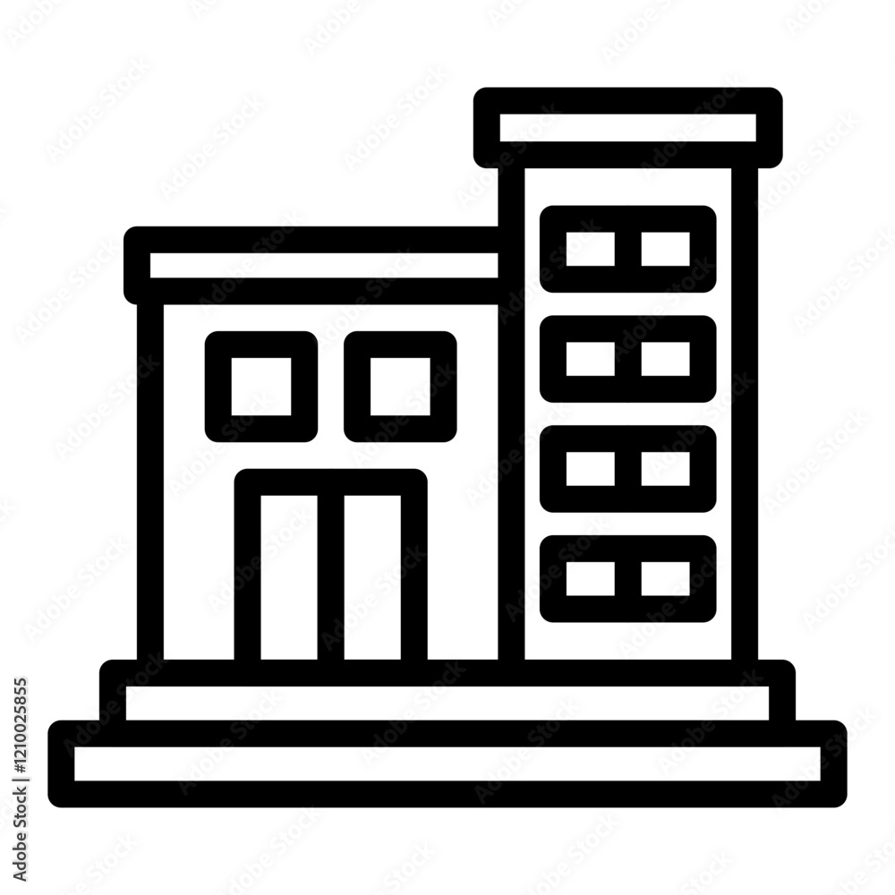 Vector Design Office Building Icon Style Vector Design Office Building Icon Style