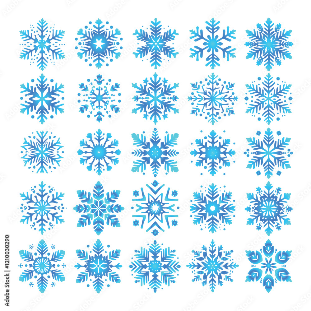 Snowflake vector design on a set with white background Snowflake vector design on a set with white background