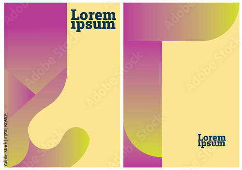 Template background combining yellow and pink to create a cheerful, energetic and enthusiastic feel..eps