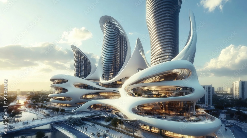 a futuristic building with a futuristic design on the top a futuristic building with a futuristic design on the top